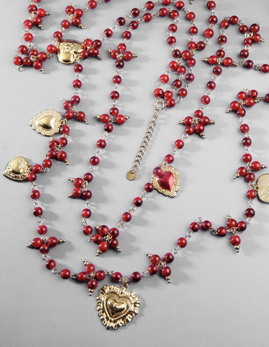 Collar de varios hilos de corazón 3
