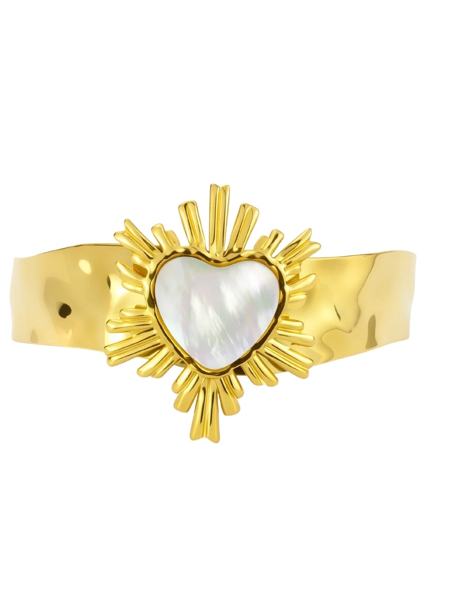 Brazalete Sacred con acabado baño de oro