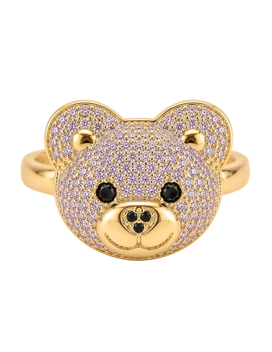 Anillo de oso Yoiko Shine Golden zirconia baño de oro