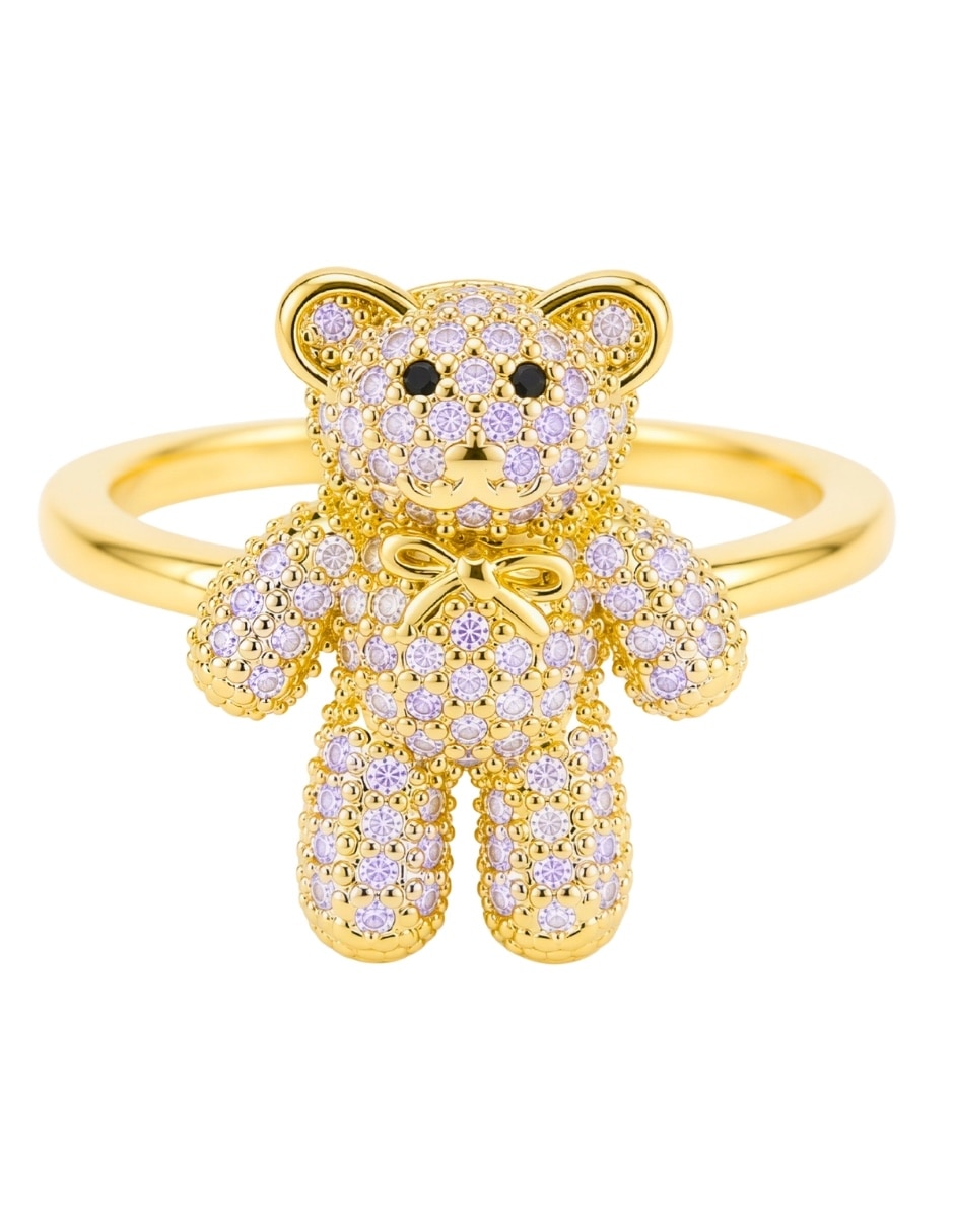 Anillo de oso Bloom Golden zirconia baño de oro Anillo de oso Bloom Golden zirconia baño de oro