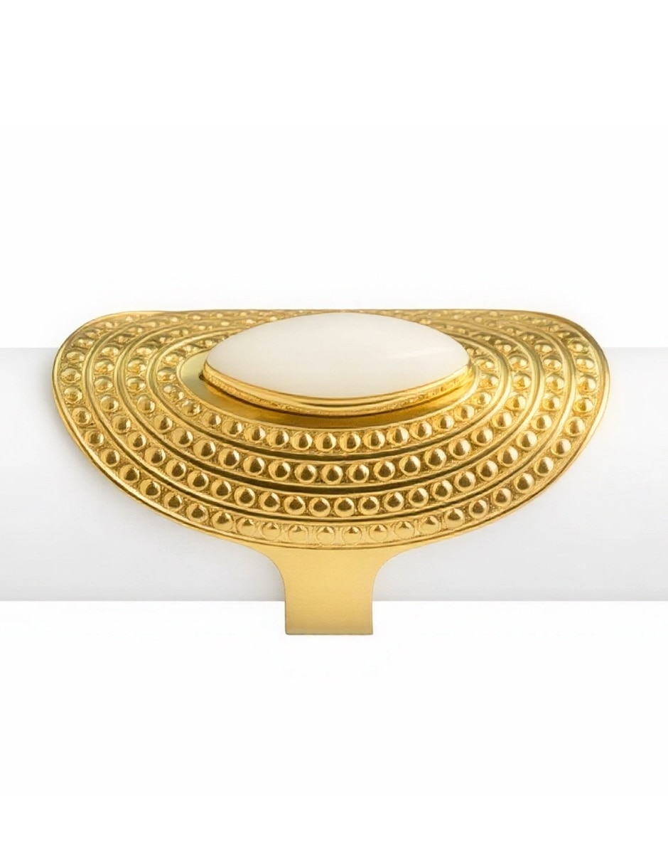 Anillo Imperial nácar baño de oro 6