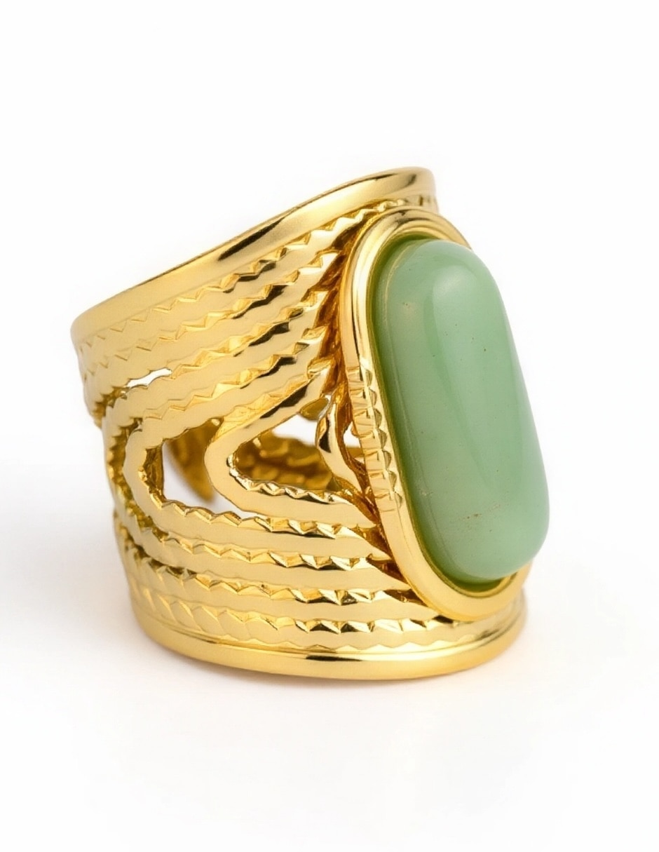 Anillo Oasis baño de oro 2