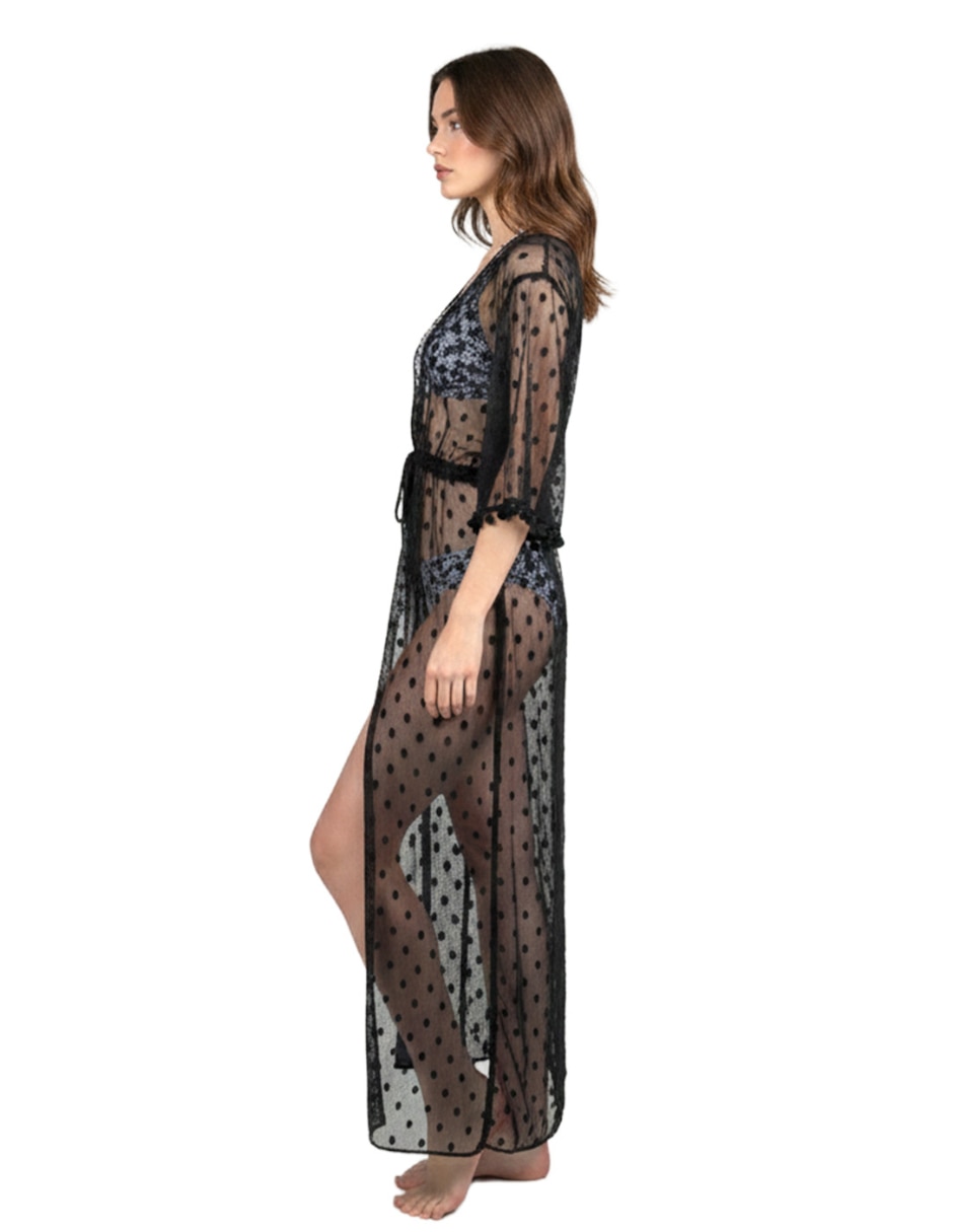Salida de playa túnica Twist Side con amarre para mujer