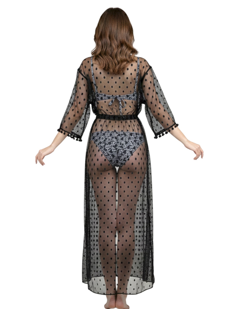 Salida de playa túnica Twist Side con amarre para mujer