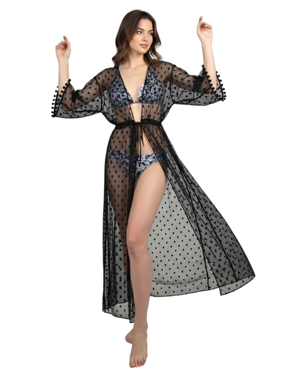 Salida de playa túnica Twist Side con amarre para mujer