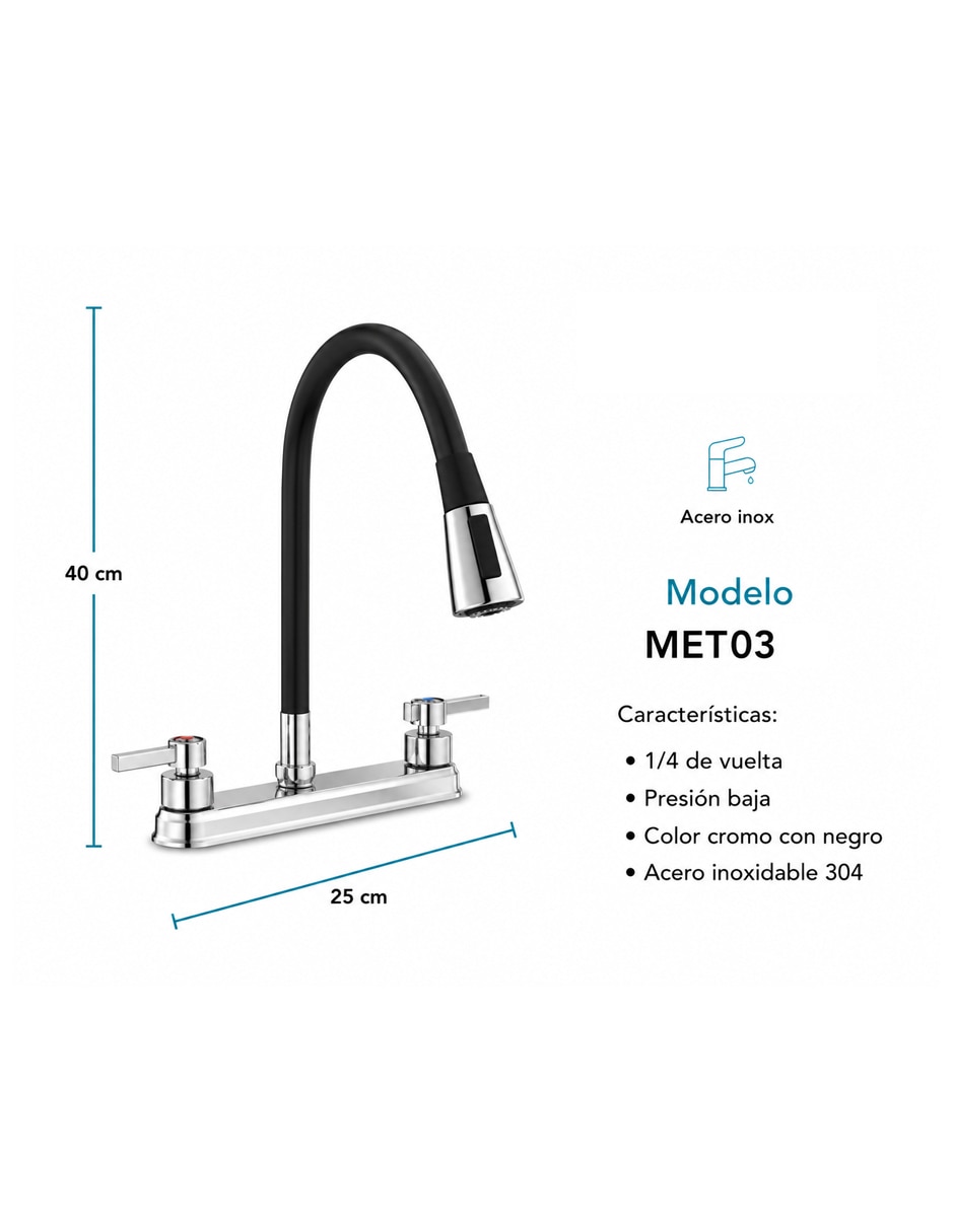 Llave mezcladora para cocina