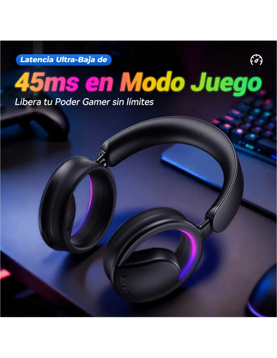 Audífonos gamer Over-Ear Genérica Inalámbrica con cancelación de ruido