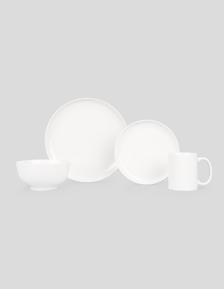 Vajilla cerrada Blanqui de porcelana para 4 personas Vajilla cerrada Blanqui de porcelana para 4 personas