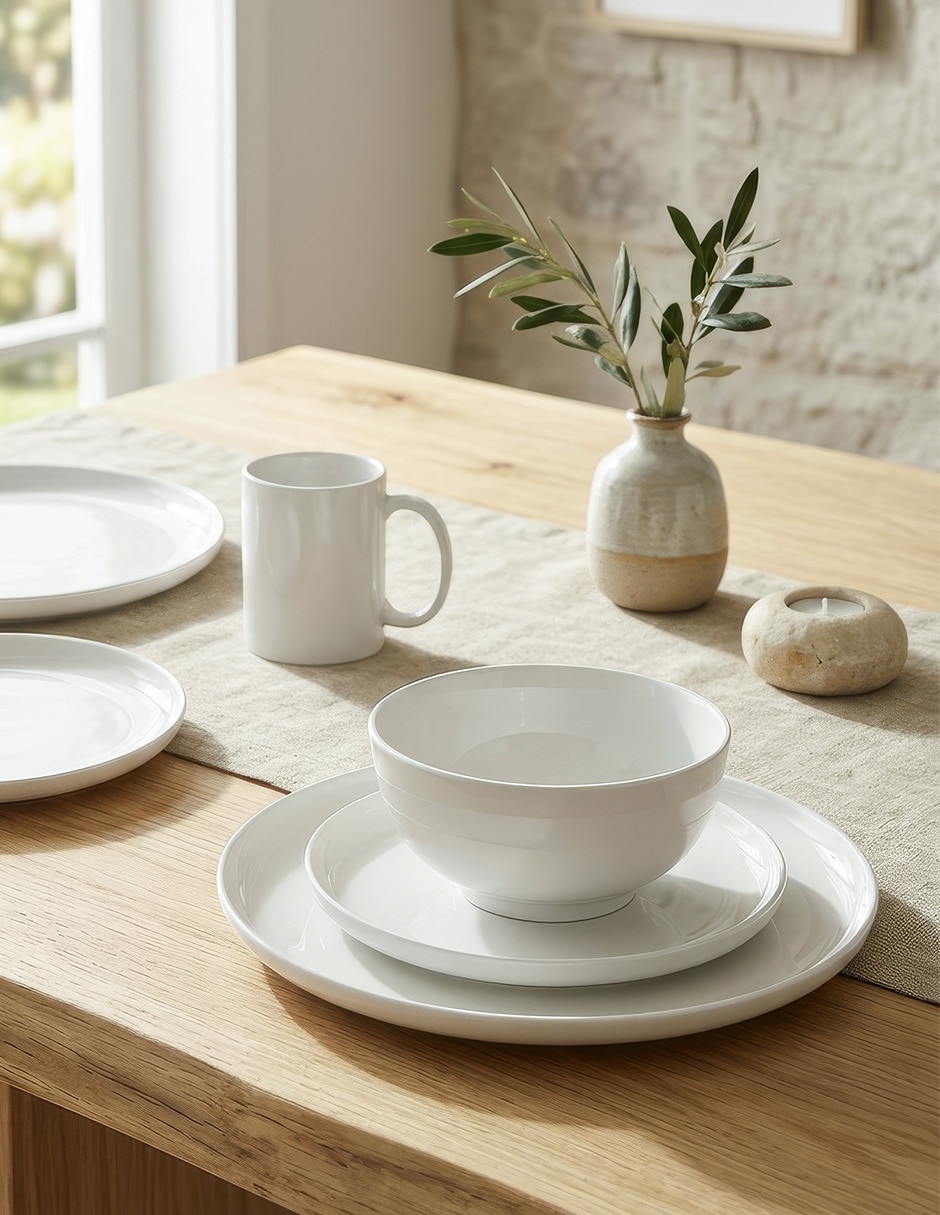 Vajilla cerrada Blanqui de porcelana para 4 personas 4