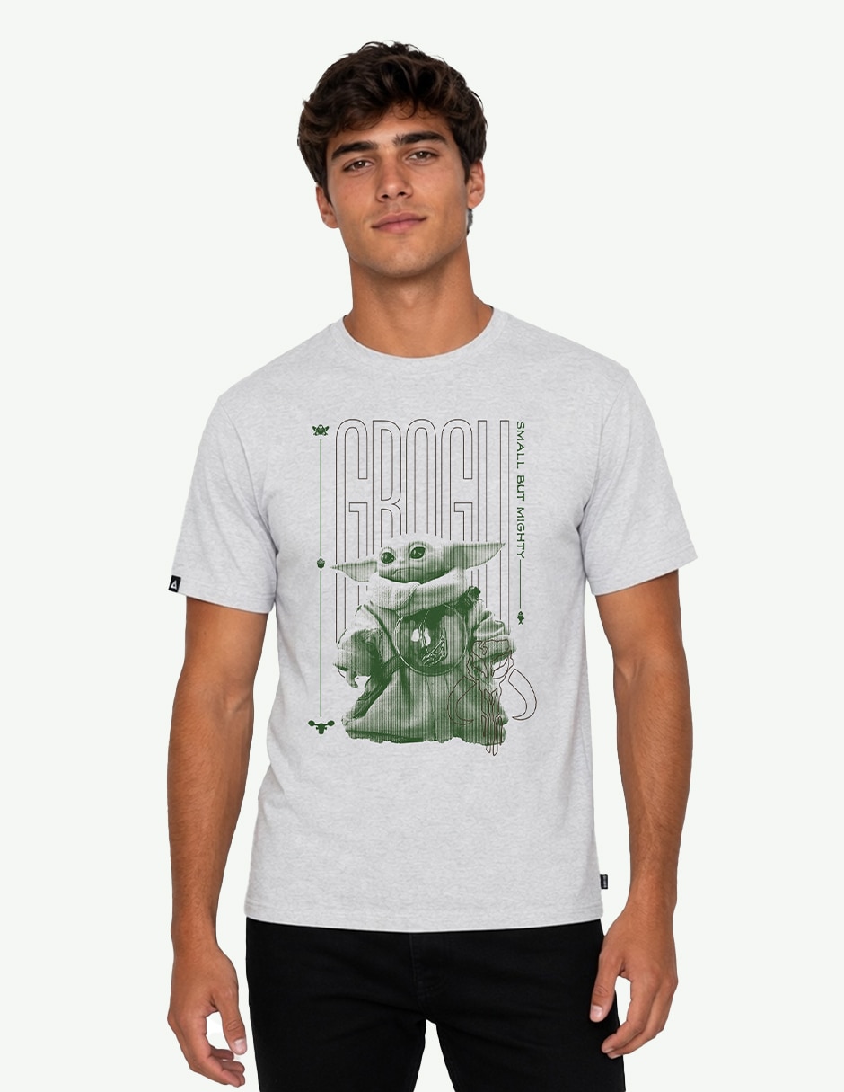Playera The Mandalorian And Grogu cuello redondo para hombre Playera The Mandalorian And Grogu cuello redondo para hombre