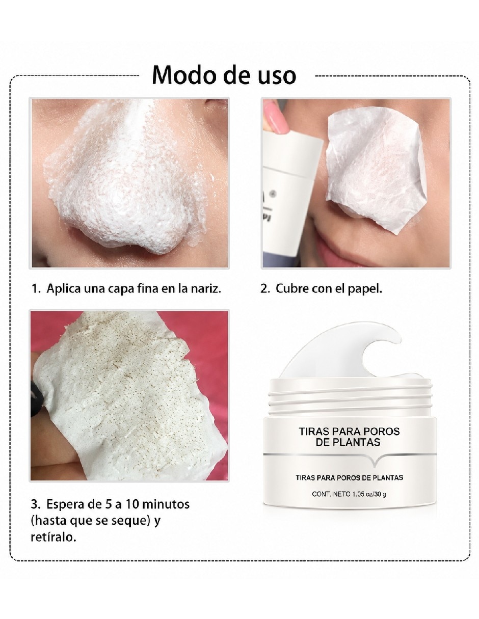 Mascarilla facial removedora de puntos 20g para acné Genérica