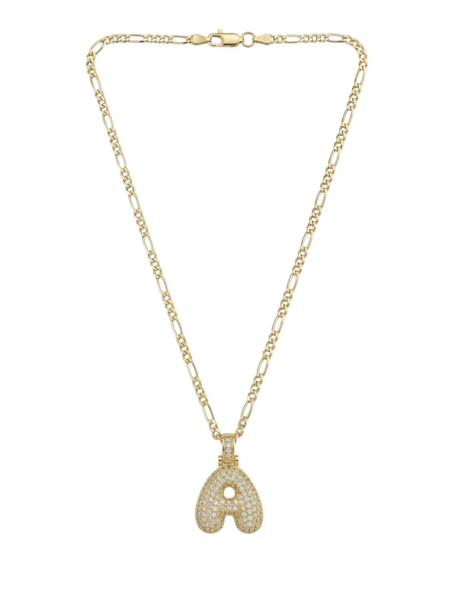 Collar con dije de letras Moon de oro laminado 10 K
