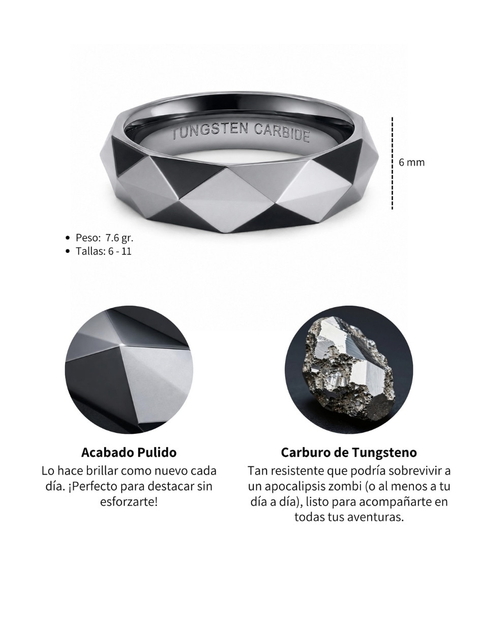 Anillo Chulada Black pulido