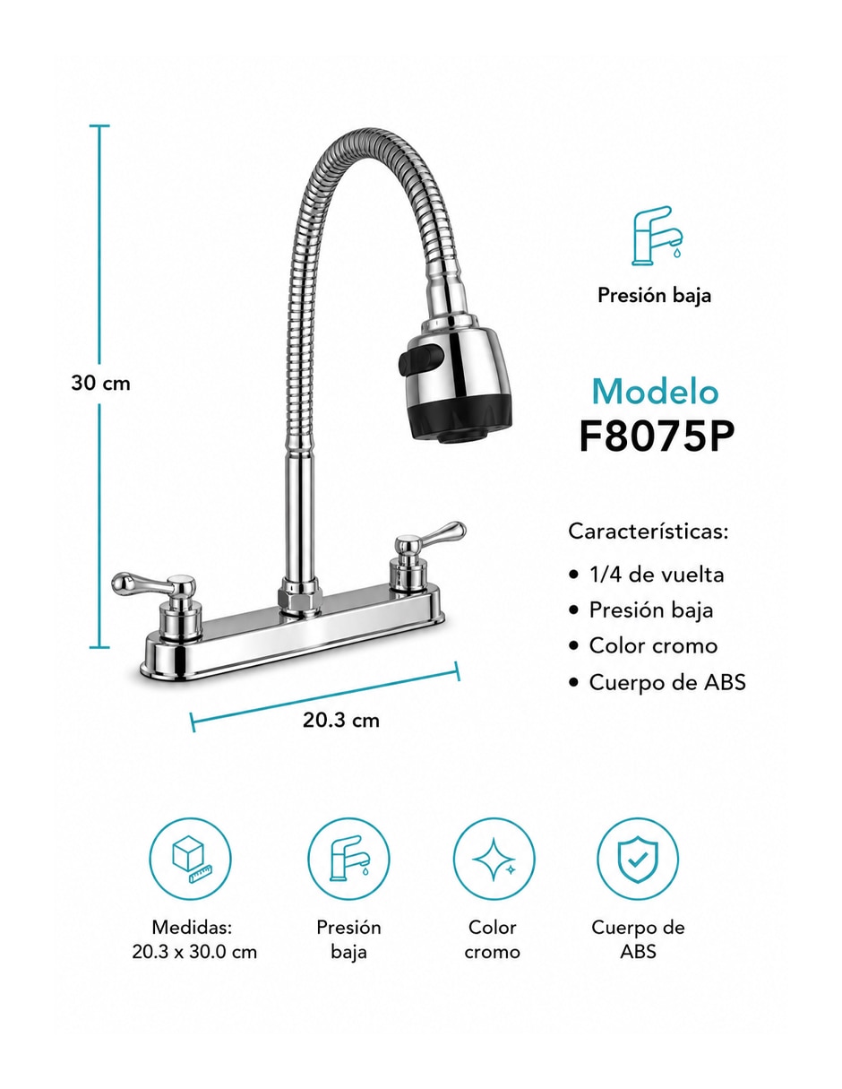 Llave mezcladora para cocina Maxims