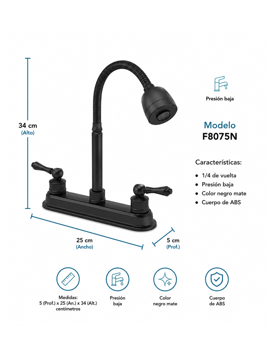 Llave mezcladora para cocina Maxims