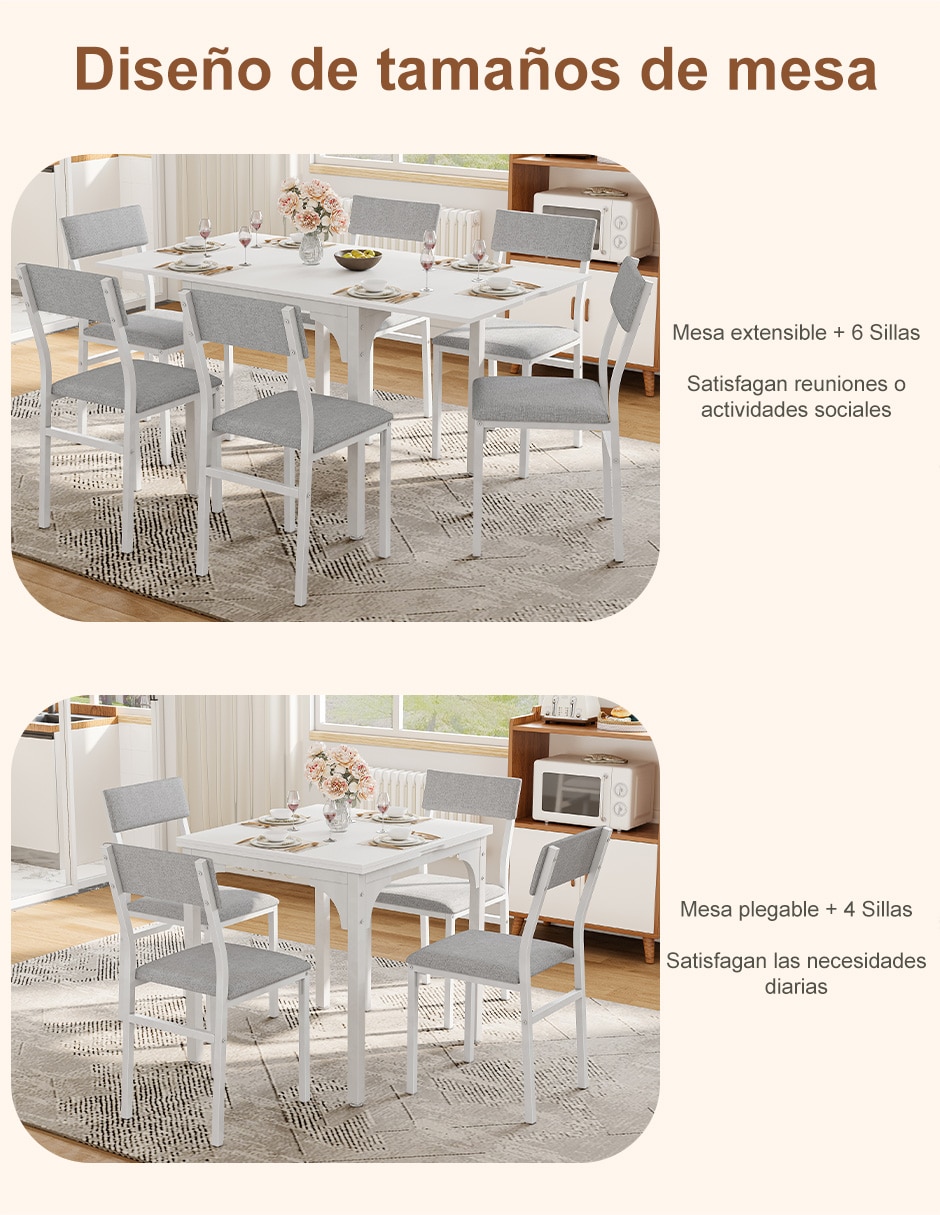 Comedor extendible para 6 personas 4