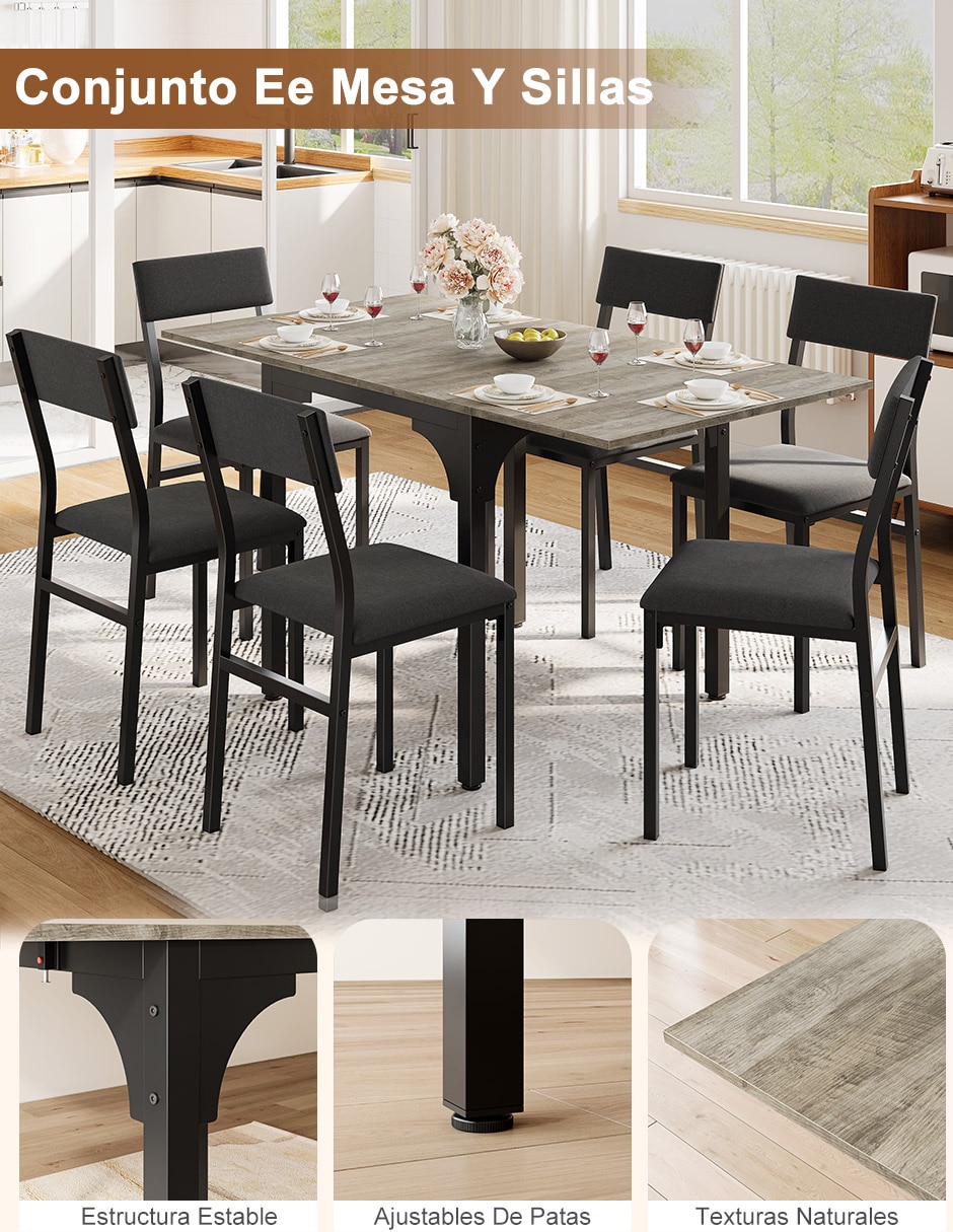 Comedor extendible Nuestro Nido para 6 personas