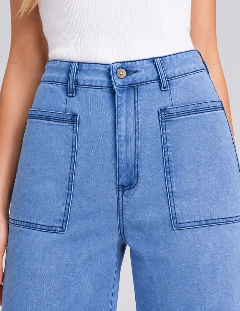 Jeans wide leg para mujer 2