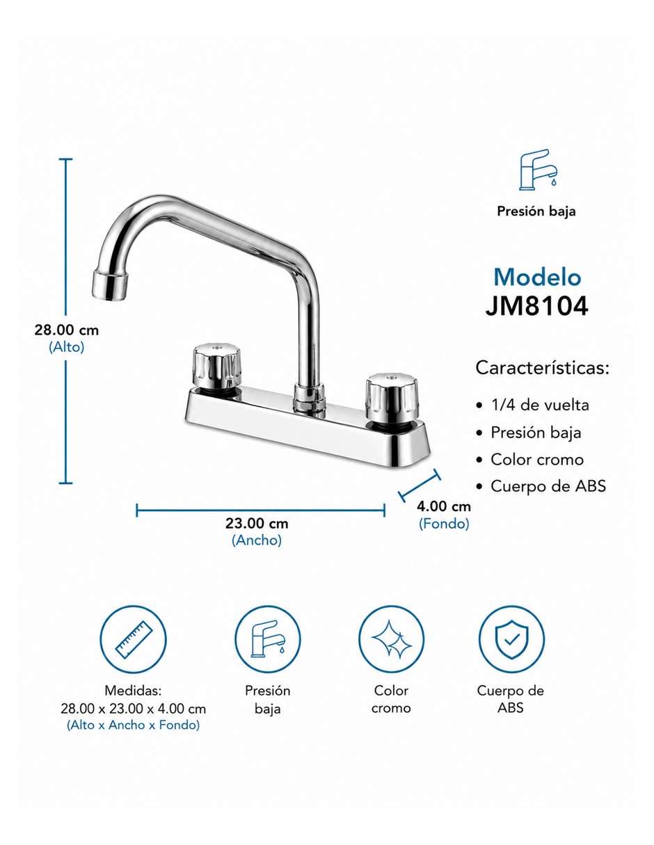Llave mezcladora para cocina Maxims