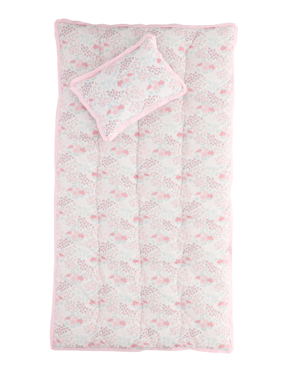 Juego de cuna Babuu Baby campo de flores para niña 4 piezas