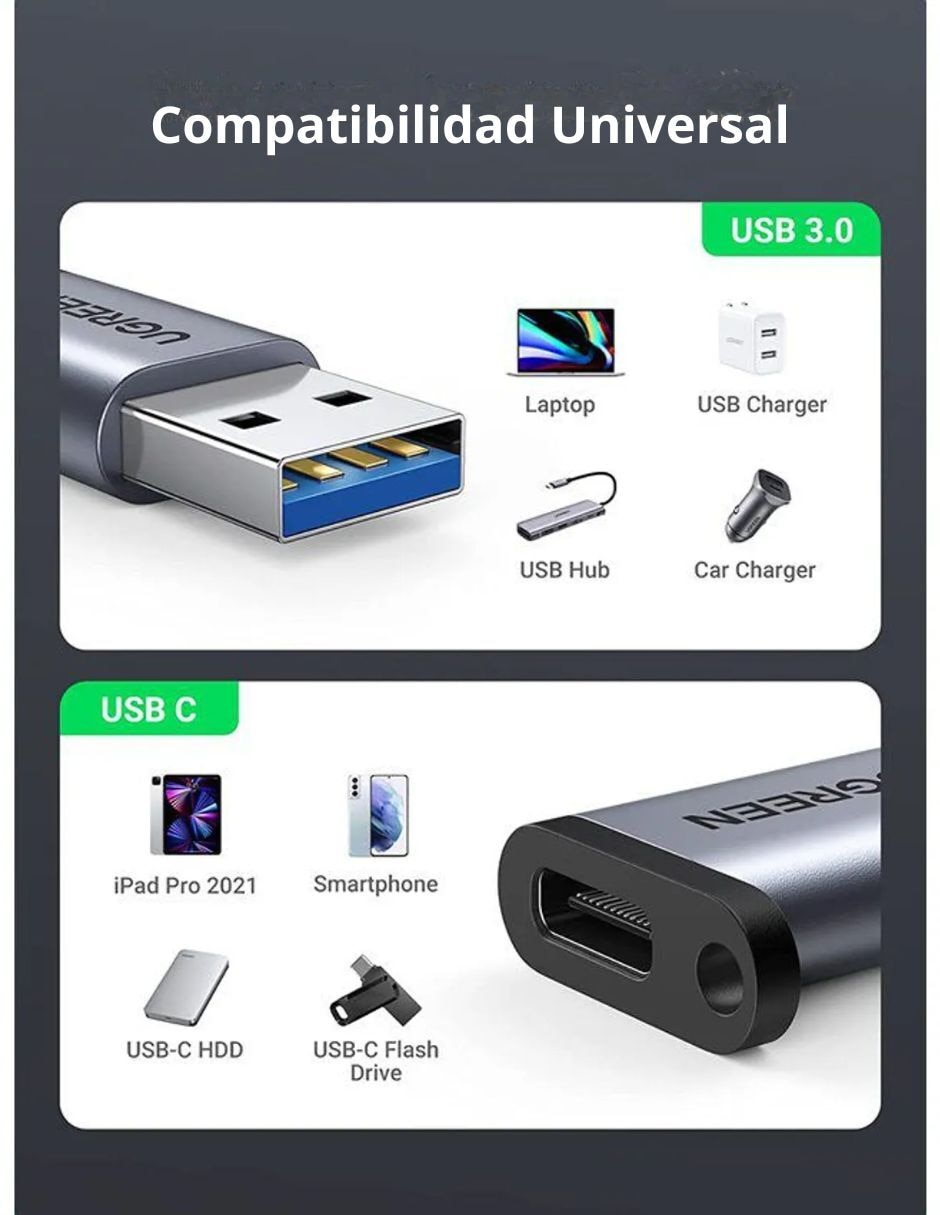 Cable USB A USB C de 1m 2