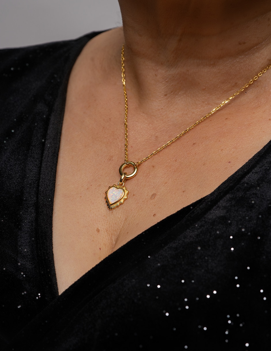 Collar con dije de corazón Gladkova Joyería de plata p 925