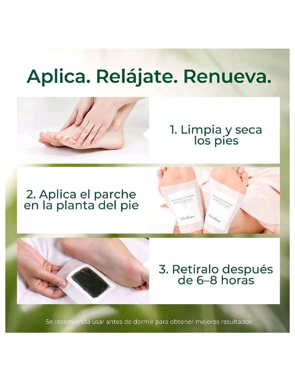 Parches para pies caja con 12 parches para pies genérica parches detox