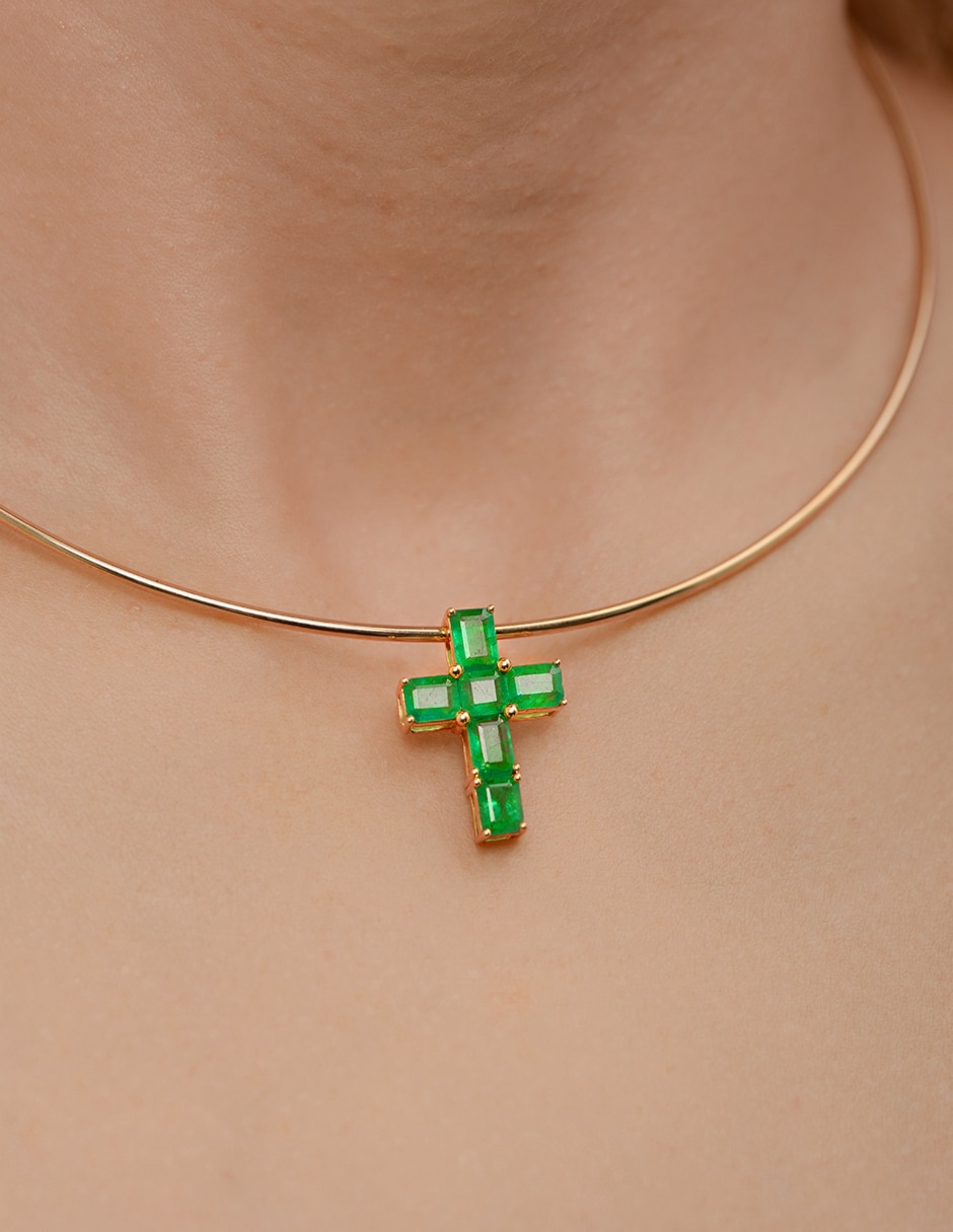 Dije de cruz Gladkova Joyería de oro amarillo 14 k