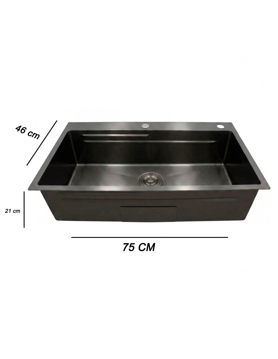 Set de accesorios para tarja de acero inoxidable Rubinett con escurridor XTA-75-46N