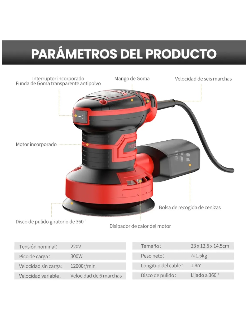 Lijadora orbital Genérica 300 W