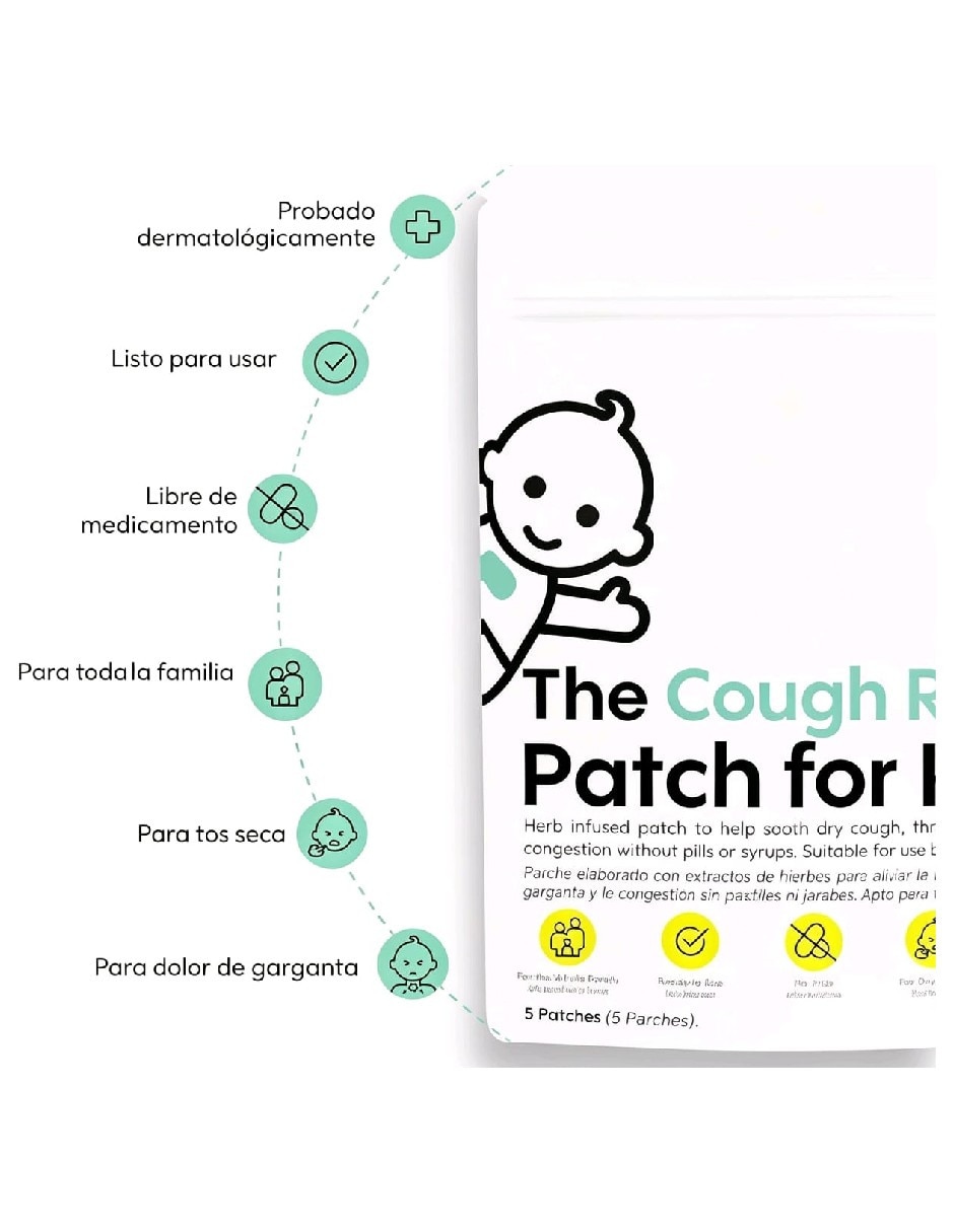 Almohadillas para tos sobre con 24 parches infantiles