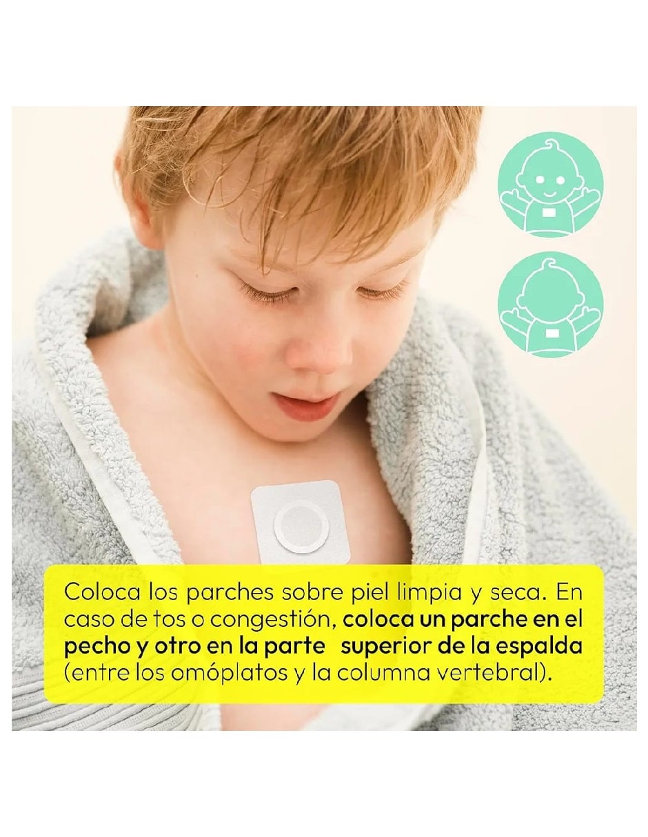 Almohadillas para tos sobre con 24 parches infantiles