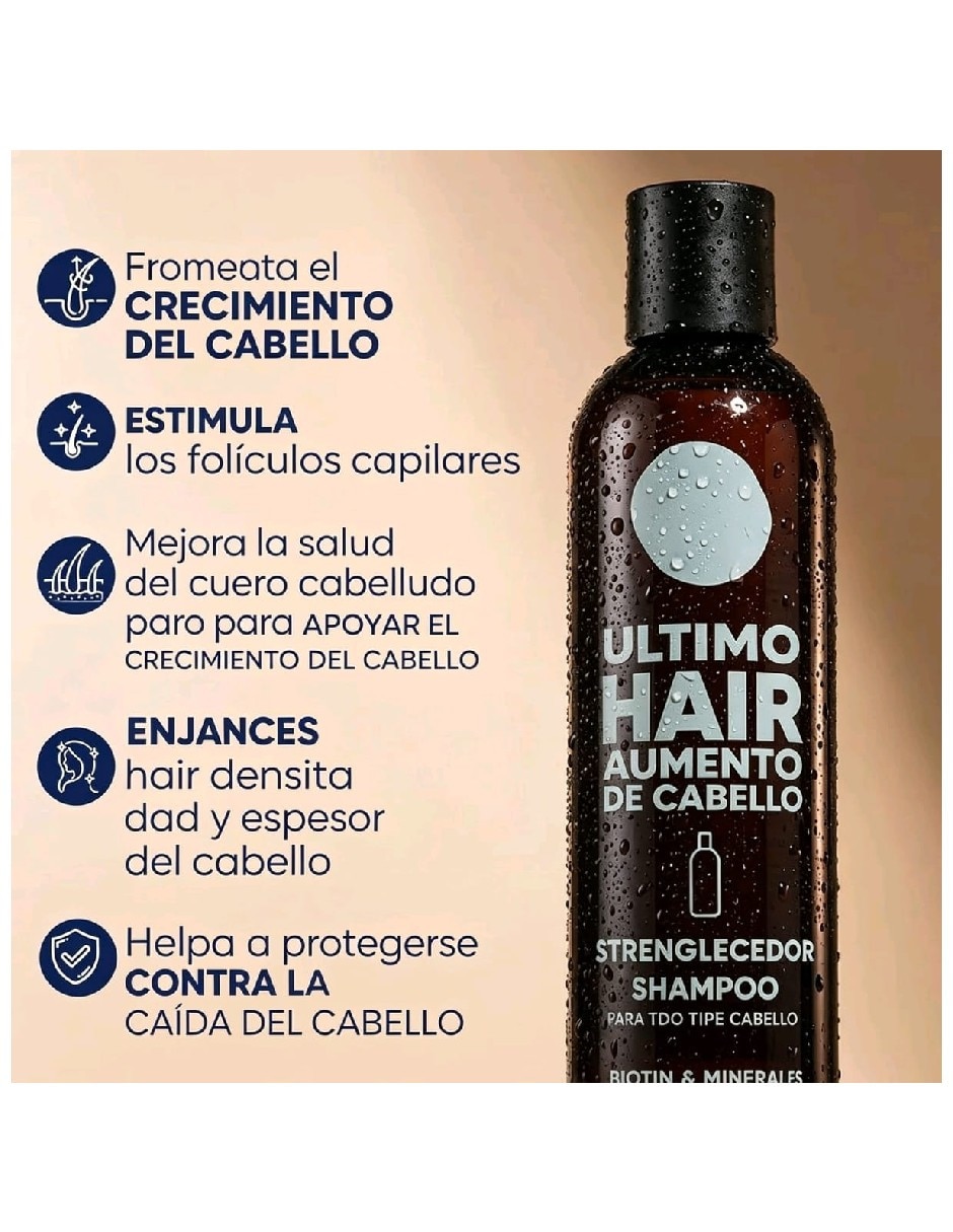 Shampoo anticaída para cabello todo tipo sahmpoo vegano anticaída 250ml genérica shampoo anticaída