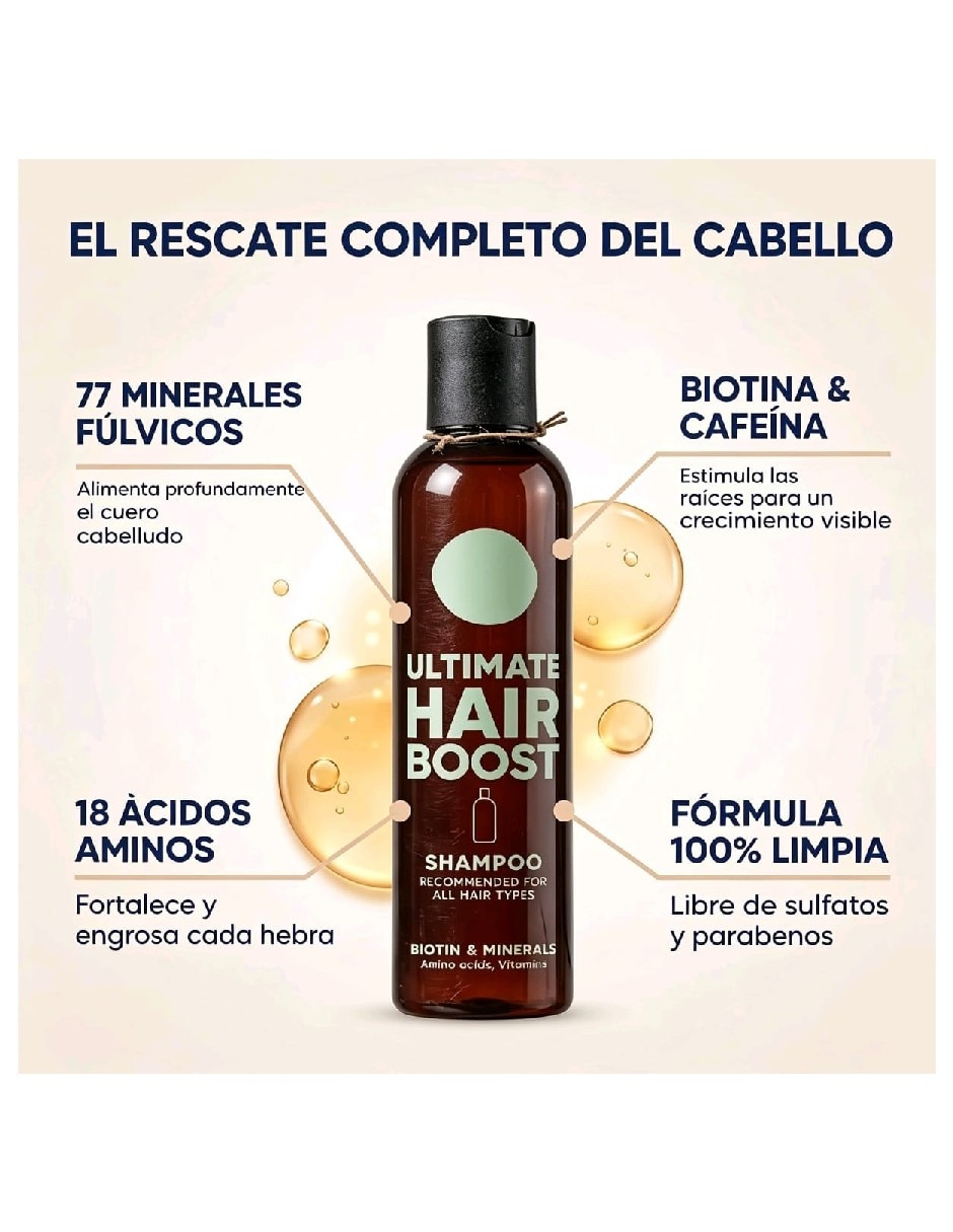 Shampoo anticaída para cabello todo tipo sahmpoo vegano anticaída 250ml genérica shampoo anticaída