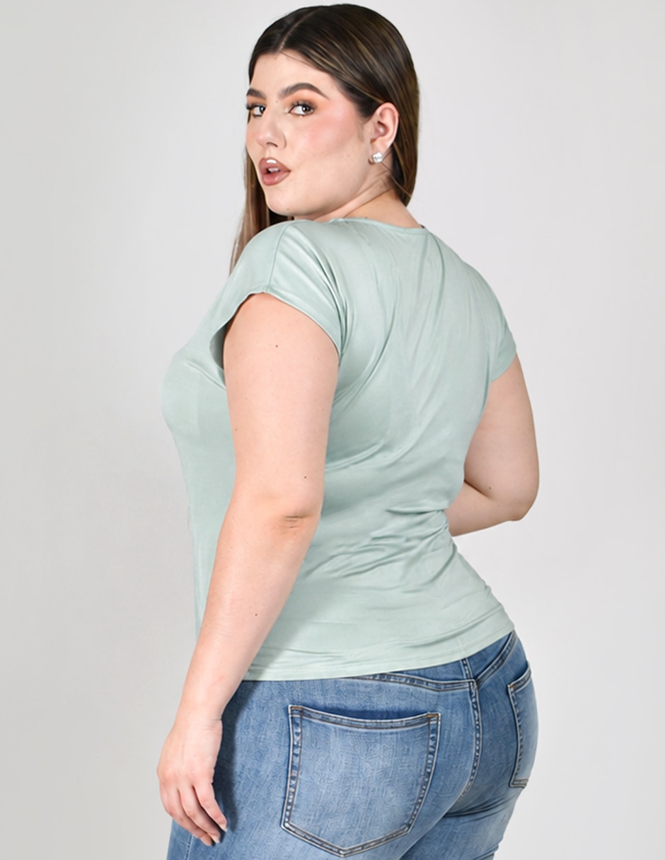 Blusa manga corta para mujer 4