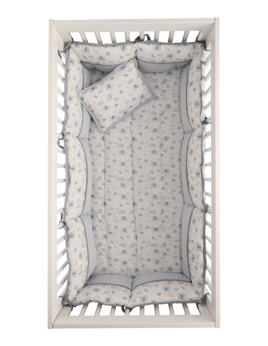 Juego de cuna Babuu Baby Selva Gris 3 piezas