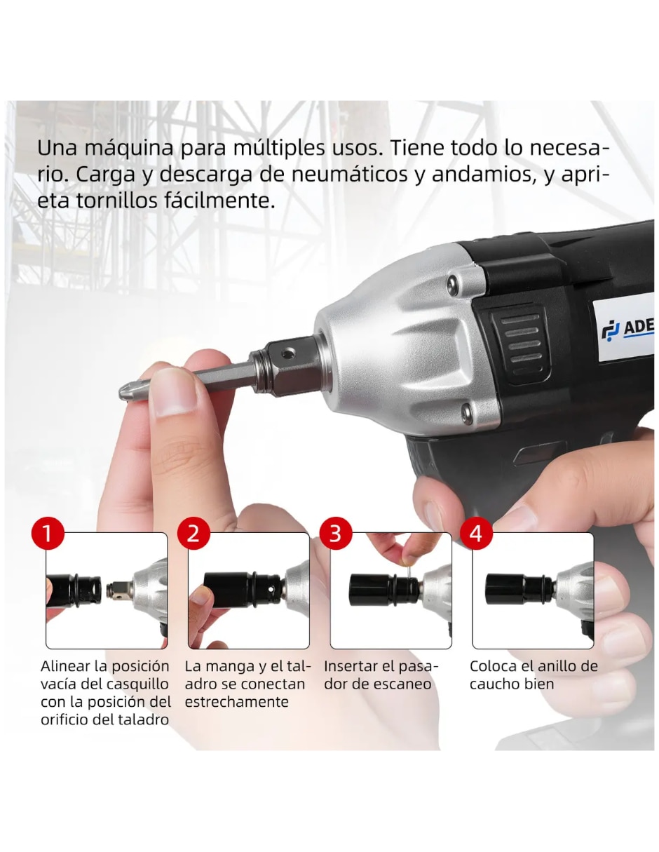 Taladro de impacto inalámbrico Genérica de 48 v