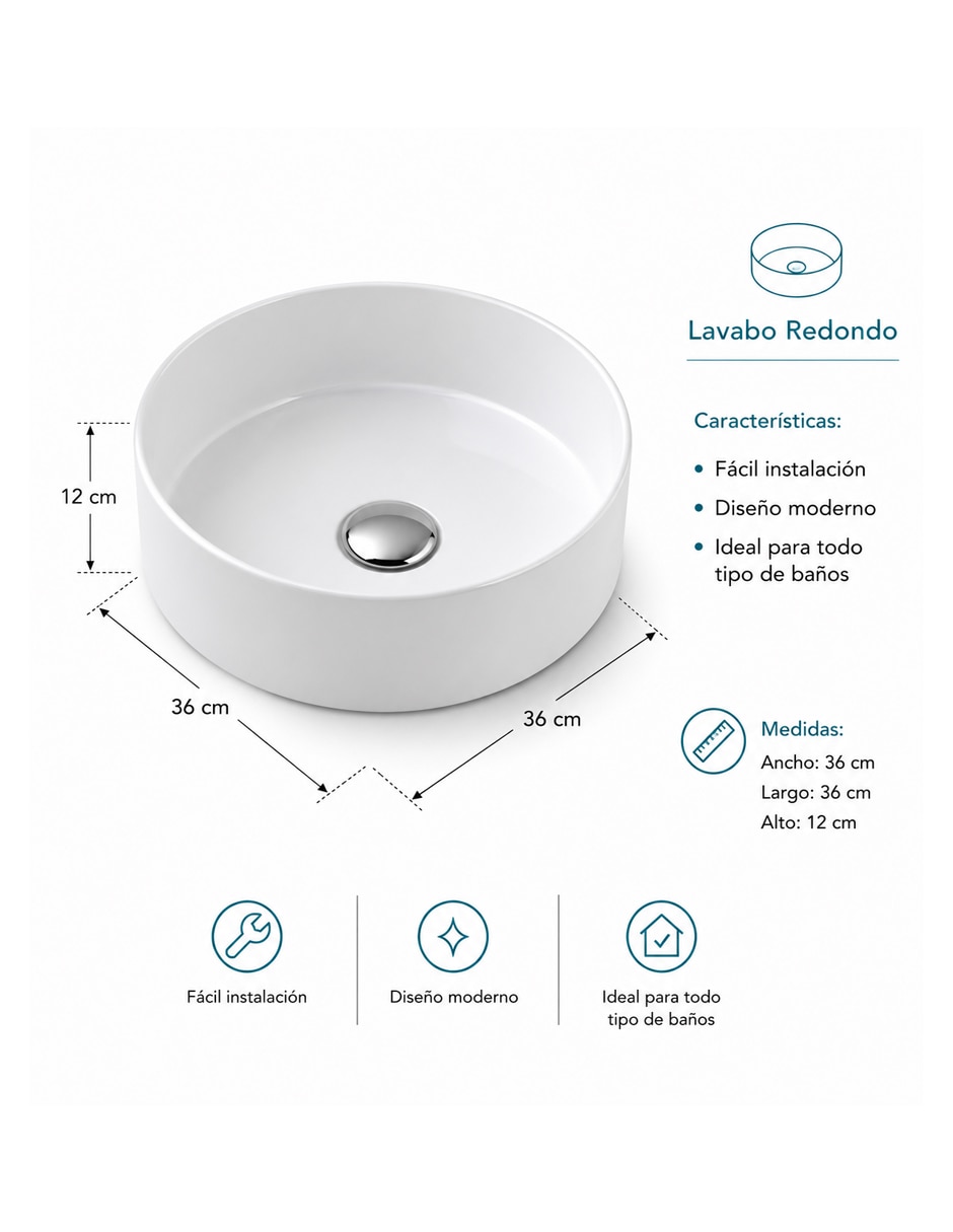 Lavabo libre instalación Maxims