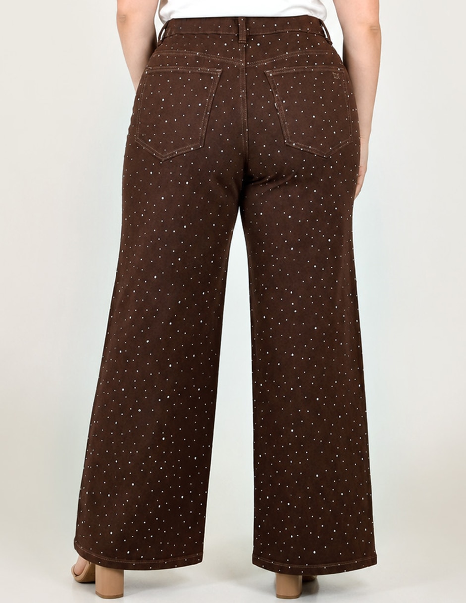 Jeans Regular Wide leg Cintura alta ROMAN FASHION para mujer