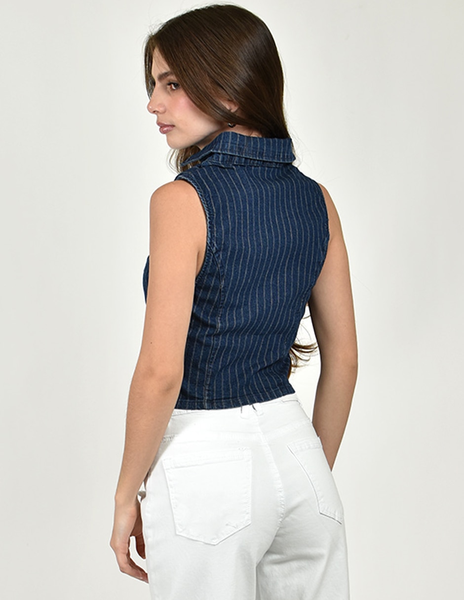 Blusa sin manga para mujer 6