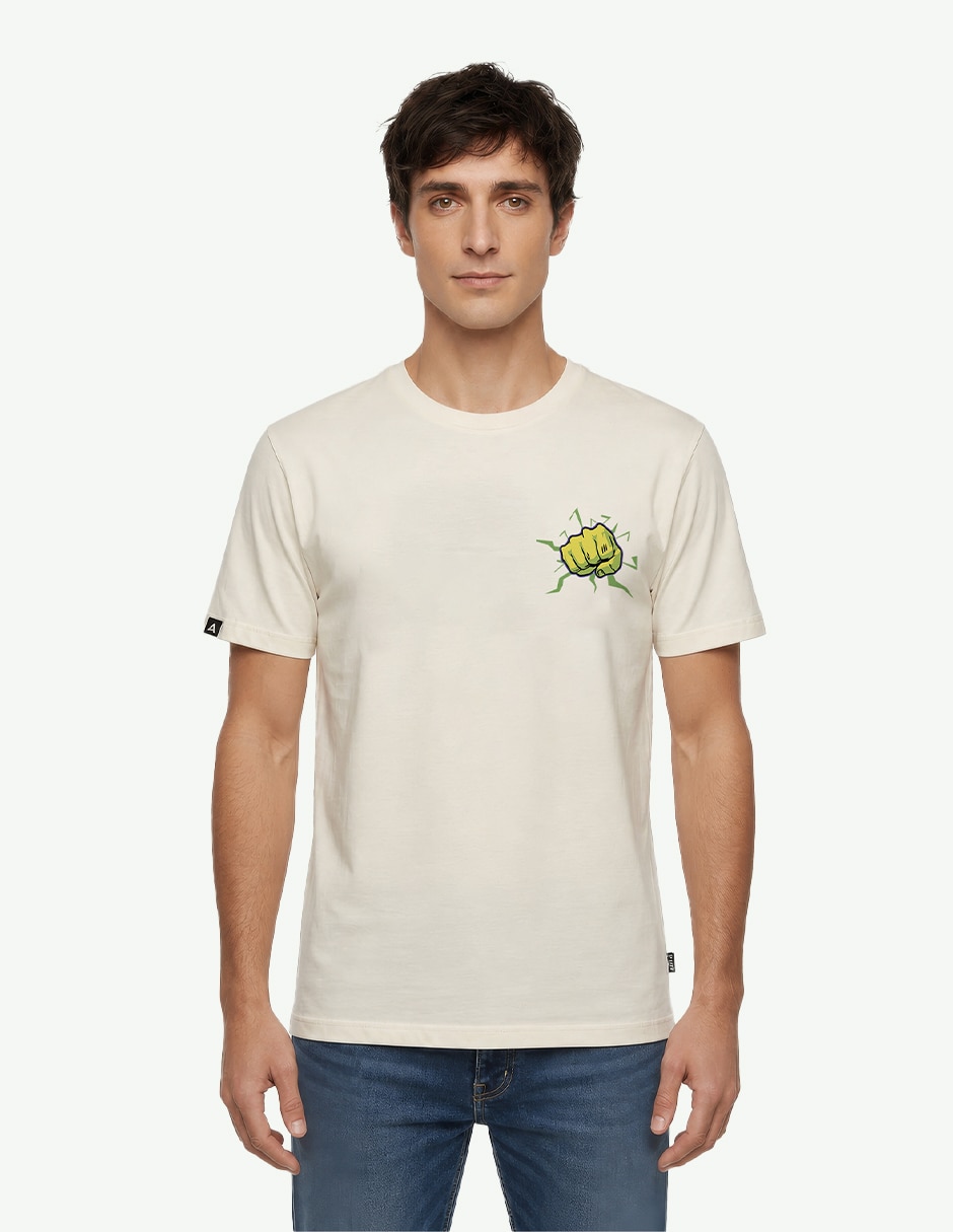 Playera marvel urbano cuello redondo para hombre