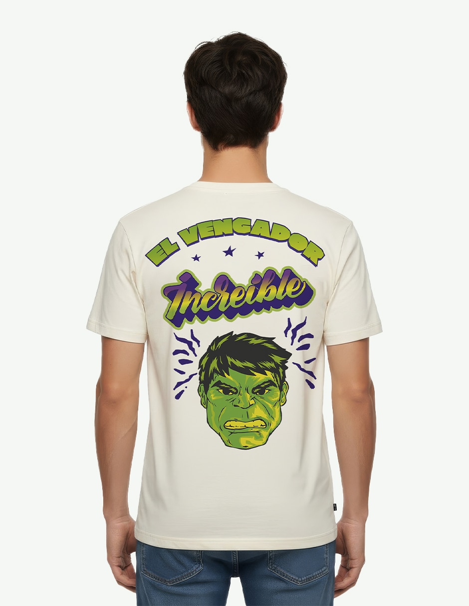 Playera  disney marvel urbano cuello redondo para hombre