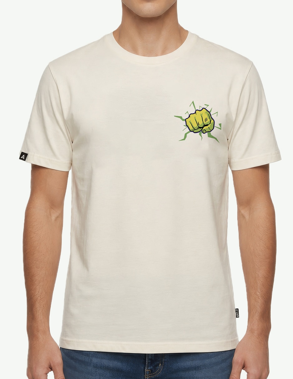 Playera  disney marvel urbano cuello redondo para hombre
