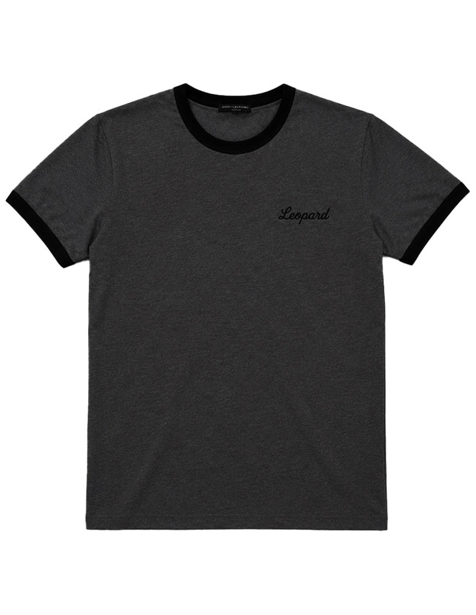 Playera john leopard ringer work dept cuello redondo para hombre