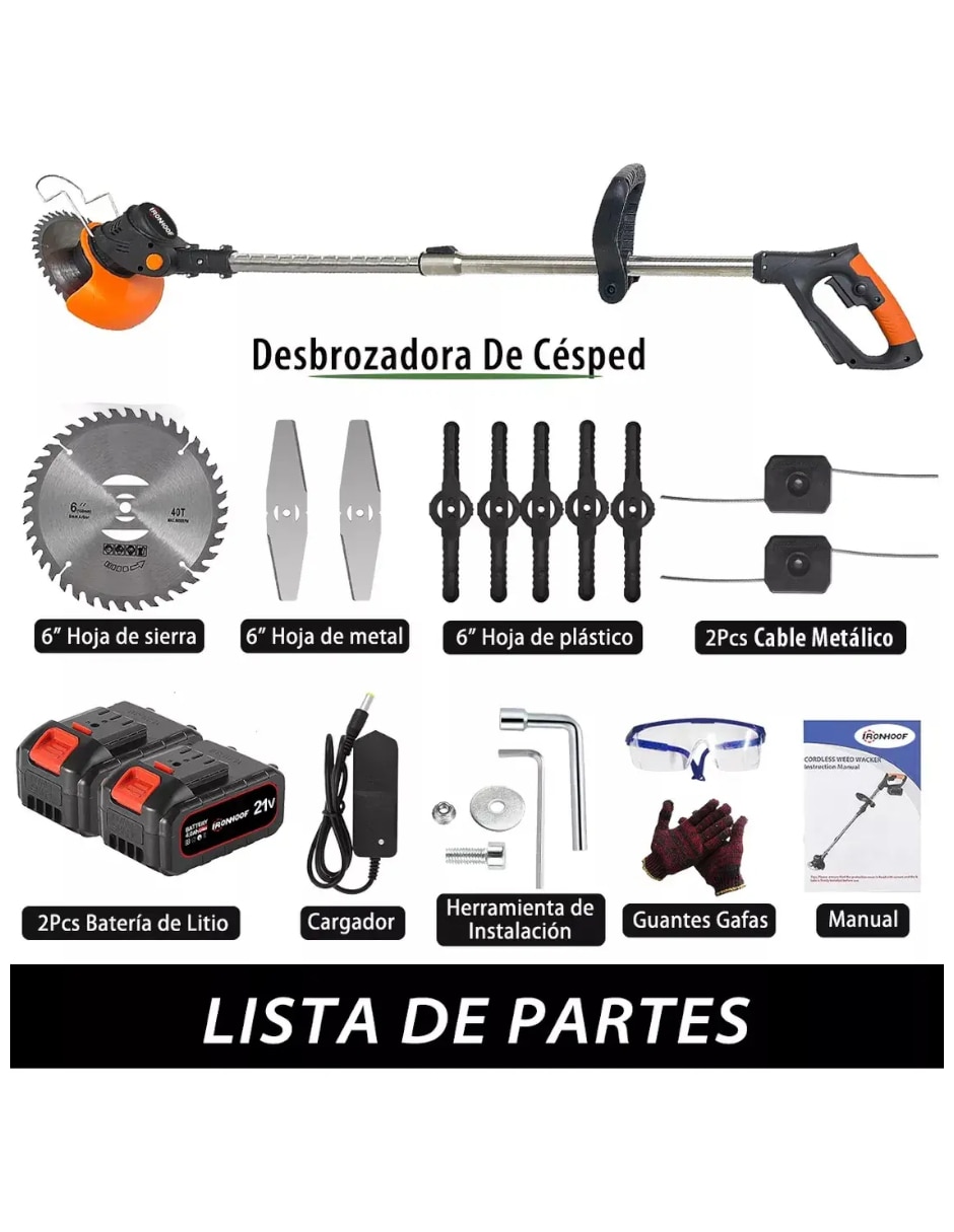 Desbrozadora batería recargable Genérica de disco