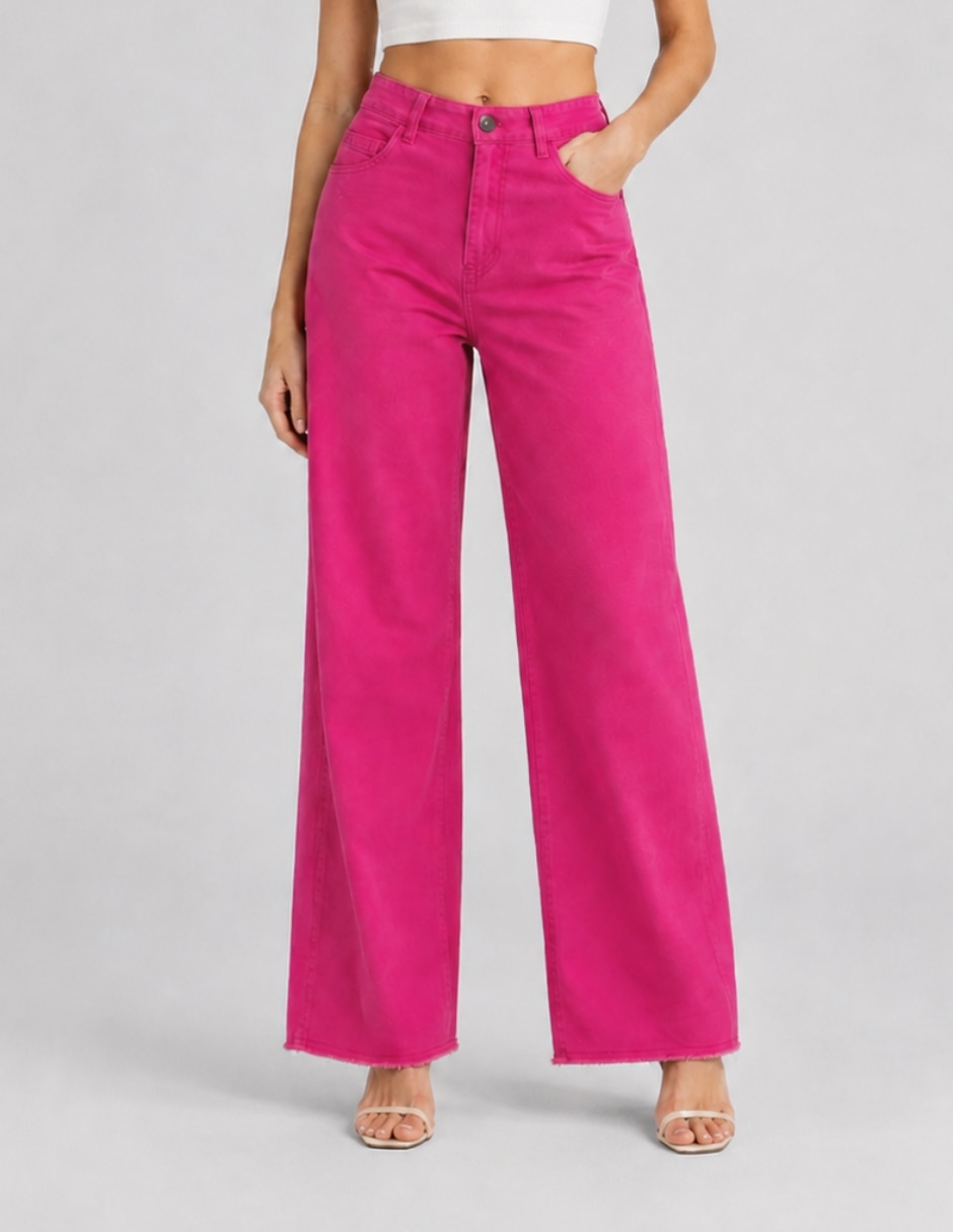 Jeans/jegging/jeans jogger regular wide leg 25093-d corte cintura alta para mujer Jeans/jegging/jeans jogger regular wide leg 25093-d corte cintura alta para mujer