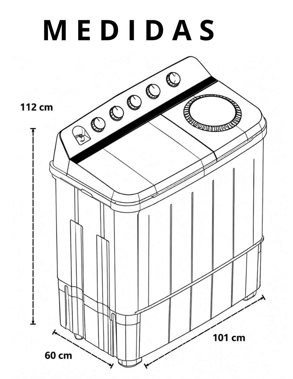 Lavadora doble tina 24 kg semiautomática carga superior ALD2445SE 3
