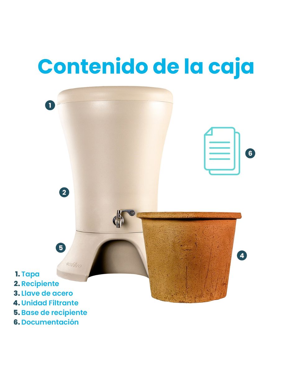Purificador, dispensador y filtro de agua Ecofiltro Mazari