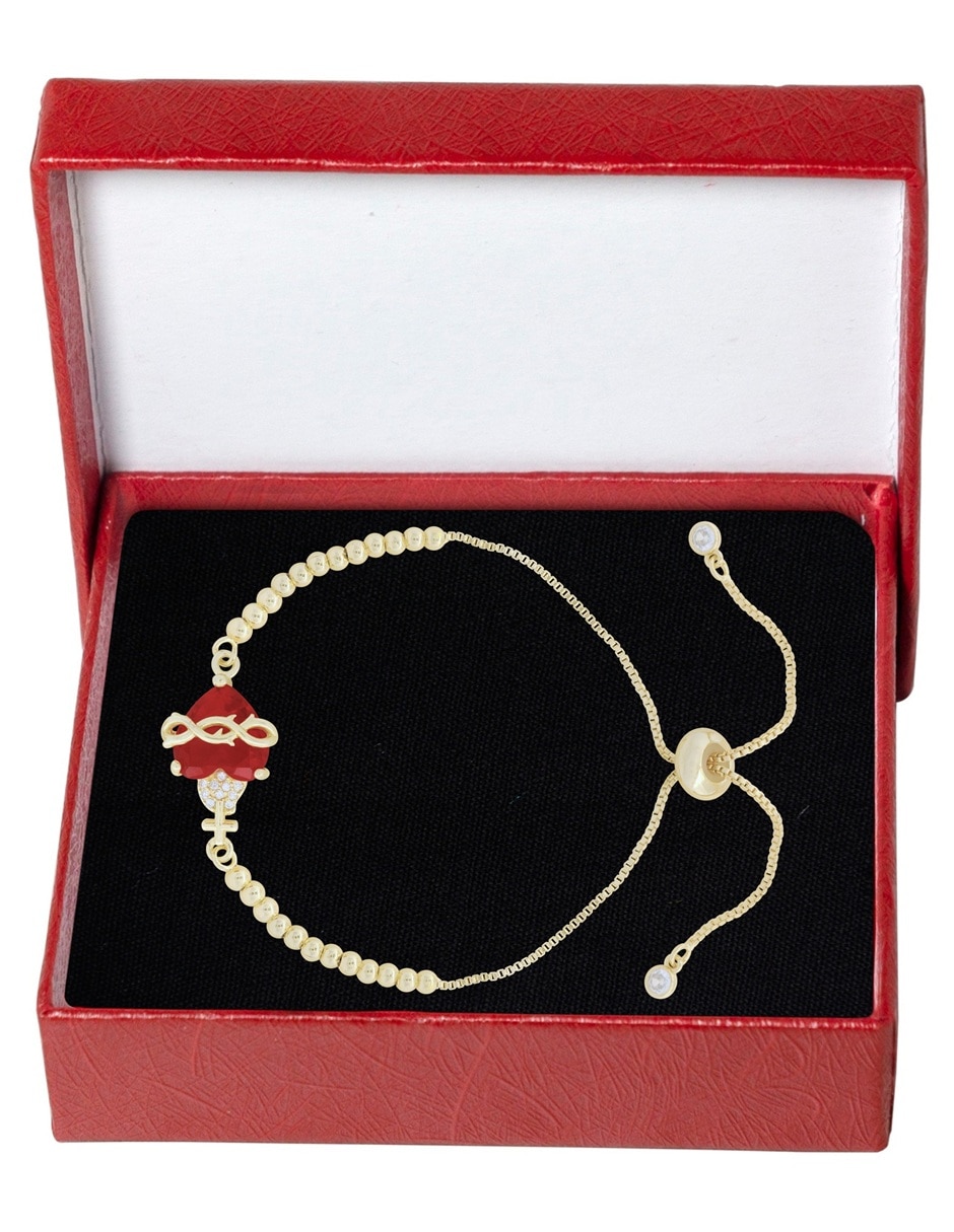 Pulsera Horoz zirconia 18 K con acabado chapa de oro
