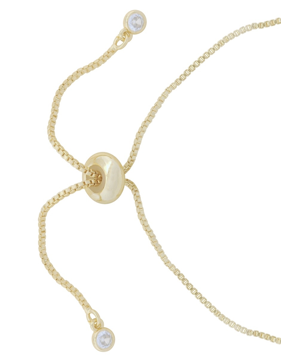 Pulsera Horoz zirconia 18 K con acabado chapa de oro